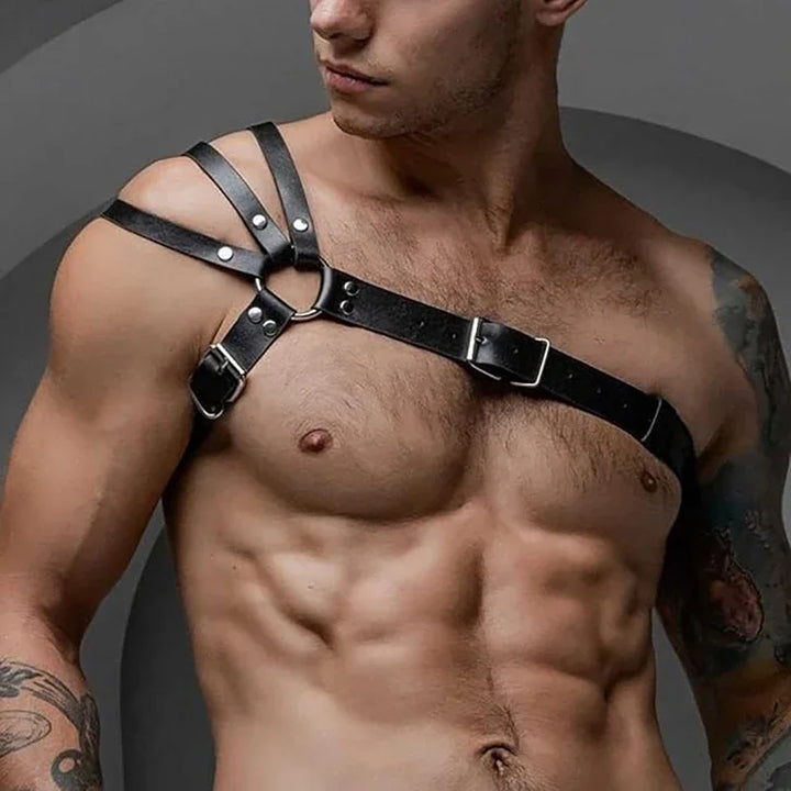 Men's body restraint strap for parties and gym training