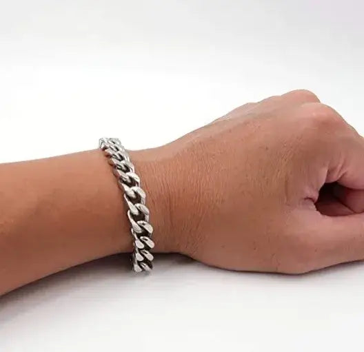 Stainless Steel Cuban Chain Bracelet for Men & Women - Vintage Metal Viking Kpop