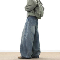 Men’s Wide‑Leg Denim Pants – Baggy Streetwear Jeans