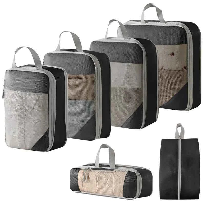 Compression Packing Cubes – Travel Organiser Set (3-5‑Piece)