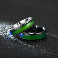 6 mm Colour‑Changing Stainless Steel Ring – Temperature Mood Band