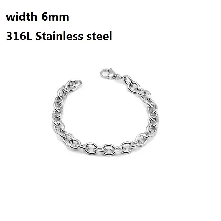 Stainless Steel Cuban Chain Bracelet for Men & Women - Vintage Metal Viking Kpop