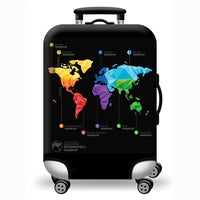 Map & Travel luggage cover – World Map design