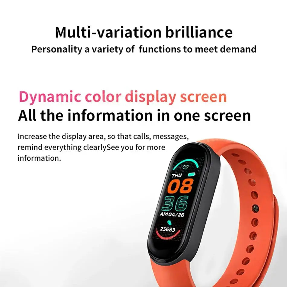 M6 Unisex Smart Watch - Fitness Smart Bracelet - Waterproof Multi-function Watches