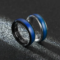 6 mm Colour‑Changing Stainless Steel Ring – Temperature Mood Band