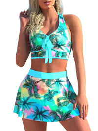 Split Swimwear Skirt – Conservative Printed Swim Bottom