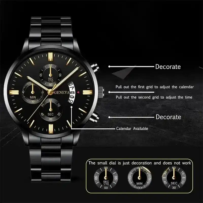 New Fashion Mens Sports Watches Luxury Calendar Quartz Wristwatch Business Watches Man Clock Relogio Masculino Reloj Hombre Lifestyle Travel Trading