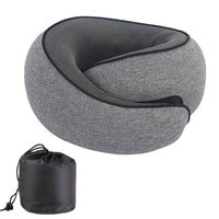 Memory Foam Travel Neck Pillow – Portable Comfort for Airplane & Car