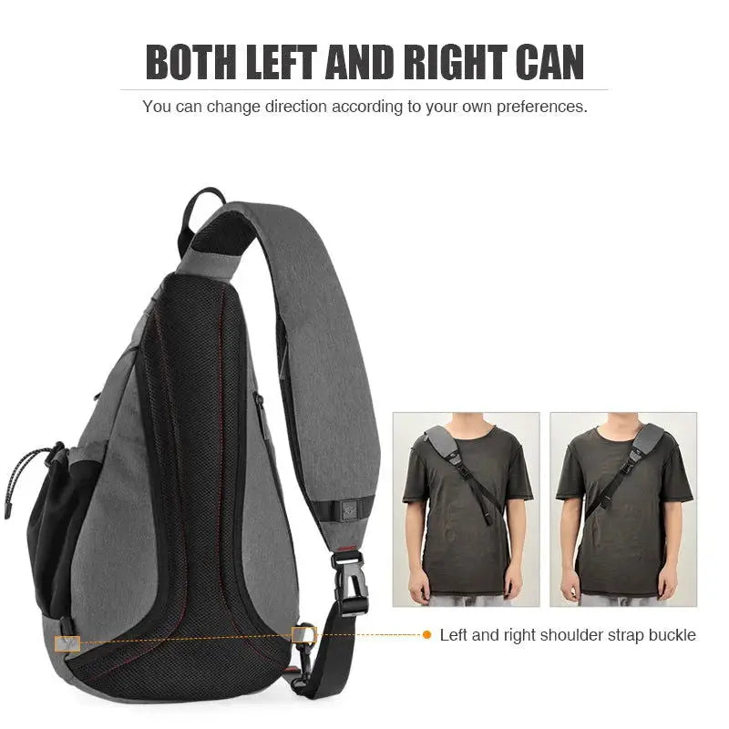 Mixi Men One Shoulder Backpack Women Sling Bag Crossbody USB Boys Cycling Sports Travel Versatile Fashion Bag Student School - Lifestyle Travel Trading