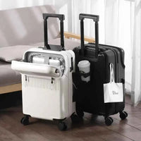 Suitcase with Cup Holder and USB | Lightweight PC Business - Lifestyle Travel Trading