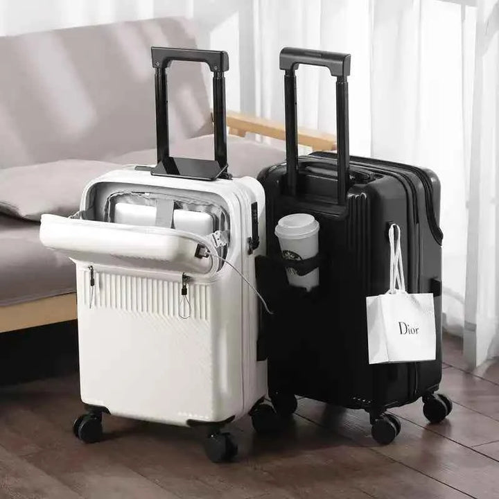 Suitcase with Cup Holder and USB | Lightweight PC Business