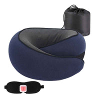 Memory Foam Travel Neck Pillow – Portable Comfort for Airplane & Car