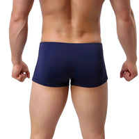 Men's Solid Colour Boxer Swimwear | Drawstring Beach Shorts