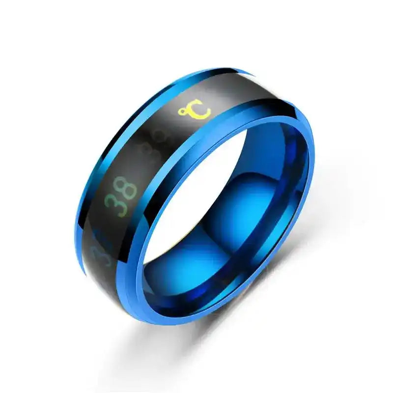 Temperature Ring Titanium Steel Mood Emotion Feeling Intelligent Temperature Sensitive Ring for Women Men Waterproof Jewelry Lifestyle Travel Trading