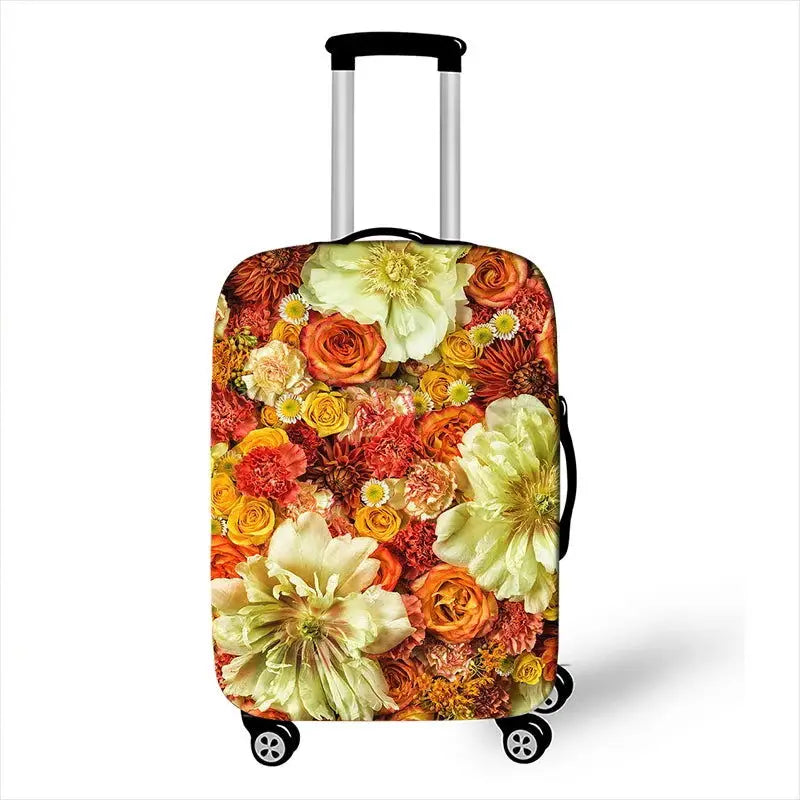 Pretty Flower Luggage Protective Covers for Travel Anit-dust Trolley Cases Cover Elastic Rose Suitcase Cover Travel Accessories - Lifestyle Travel Trading