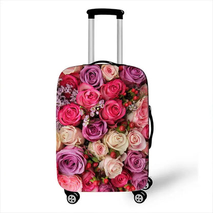 Pretty Flower Luggage Protective Covers for Travel Anit-dust Trolley Cases Cover Elastic Rose Suitcase Cover Travel Accessories - Lifestyle Travel Trading