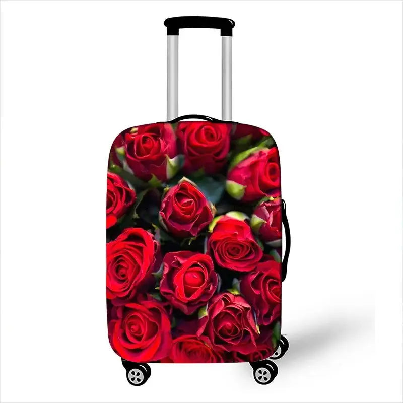 Pretty Flower Luggage Protective Covers for Travel Anit-dust Trolley Cases Cover Elastic Rose Suitcase Cover Travel Accessories - Lifestyle Travel Trading