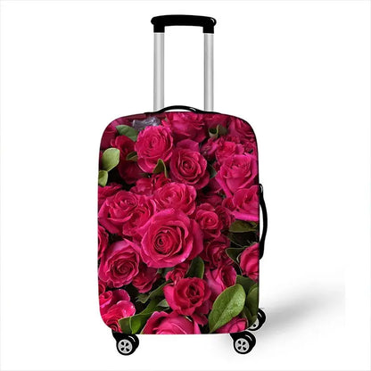 Pretty Flower Luggage Protective Covers for Travel Anit-dust Trolley Cases Cover Elastic Rose Suitcase Cover Travel Accessories - Lifestyle Travel Trading