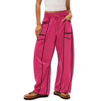 Women’s Wide‑Leg Cotton Pants – Colour Stitch Design