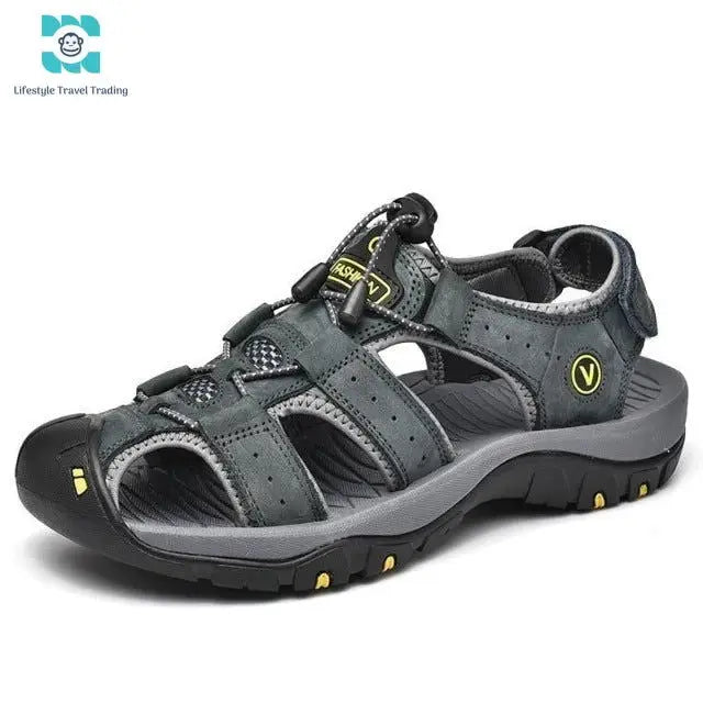 Genuine Leather Men's Summer Sandals - Lifestyle Travel Trading - Footwear