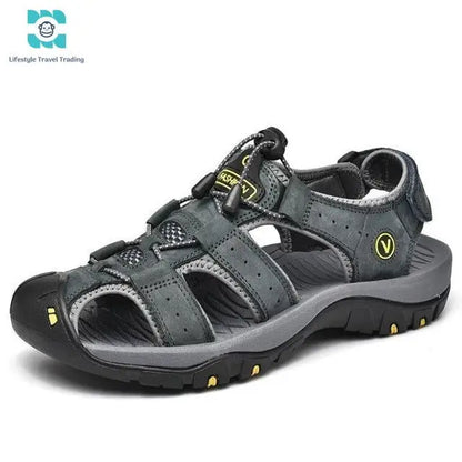 Genuine Leather Men's Summer Sandals - Lifestyle Travel Trading - Footwear