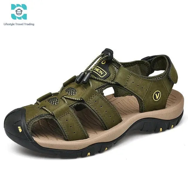 Genuine Leather Men's Summer Sandals - Lifestyle Travel Trading - 