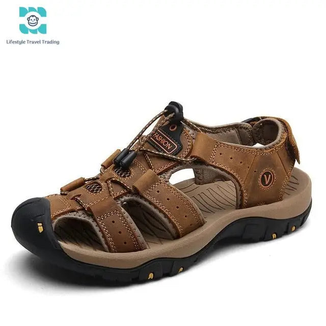 Genuine Leather Men's Summer Sandals - Lifestyle Travel Trading - 