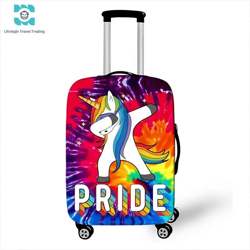 LGBT Pride Rainbow Print Luggage Cover - Lifestyle Travel Trading - 