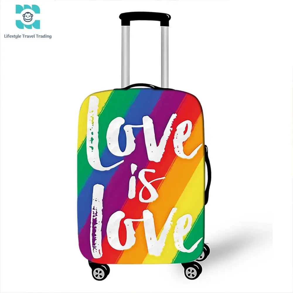 LGBT Pride Rainbow Print Luggage Cover - Lifestyle Travel Trading - 