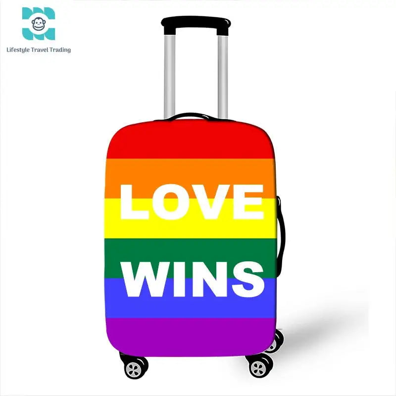 LGBT Pride Rainbow Print Luggage Cover - Lifestyle Travel Trading - 