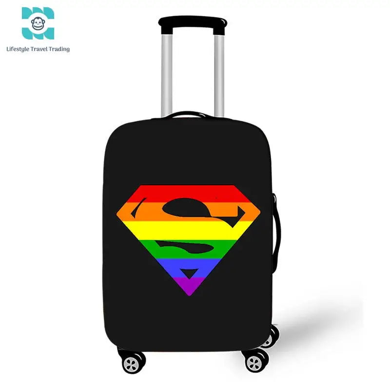 LGBT Pride Rainbow Print Luggage Cover - Lifestyle Travel Trading - 