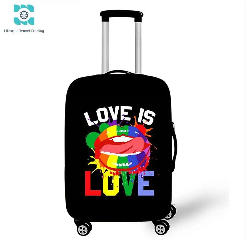 LGBT Pride Rainbow Print Luggage Cover - Lifestyle Travel Trading - 