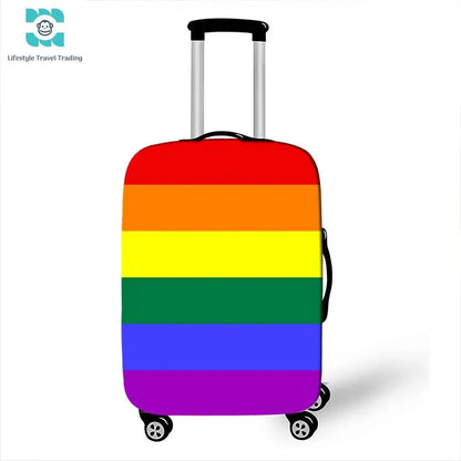 LGBT Pride Rainbow Print Luggage Cover - Lifestyle Travel Trading - 