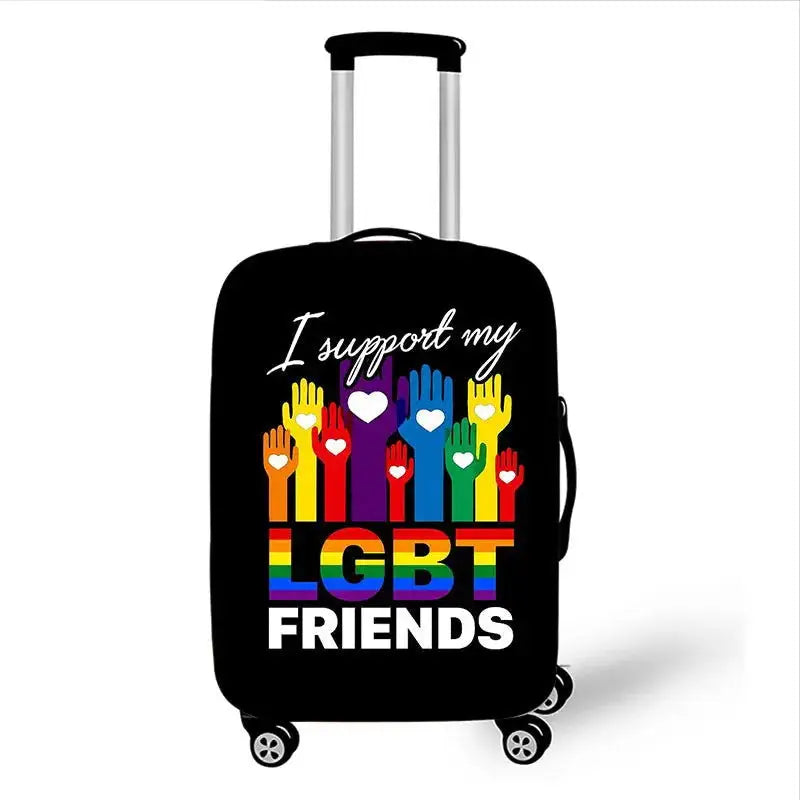 LGBT Pride Rainbow Print Luggage Cover - Lifestyle Travel Trading - 