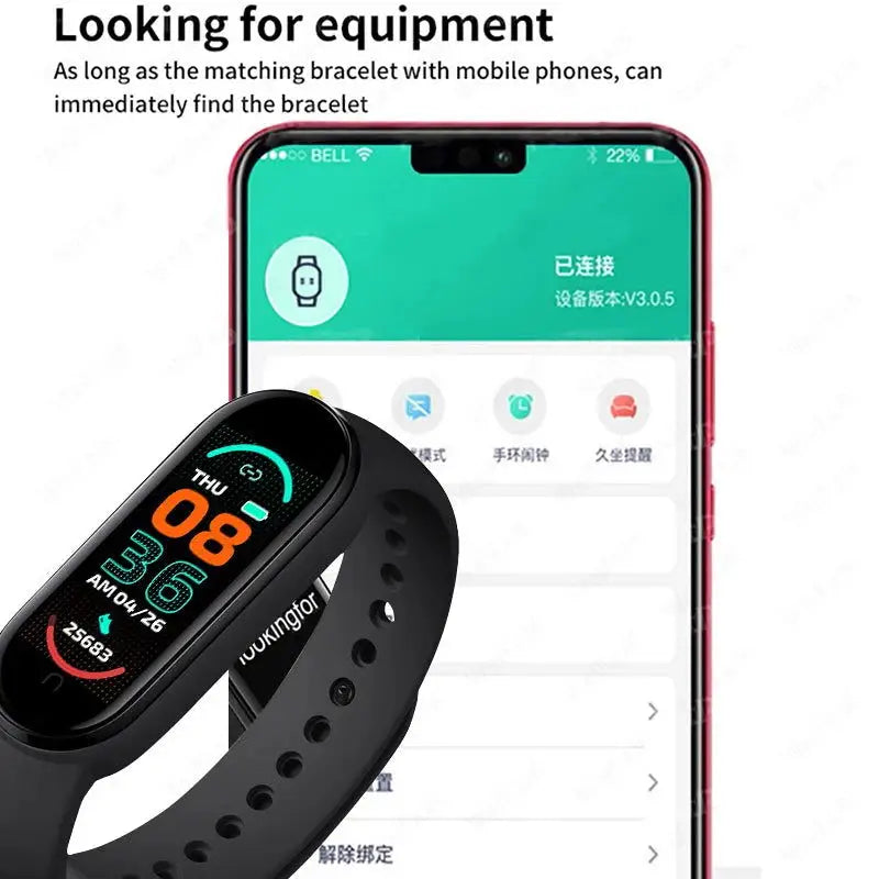 M6 Smart Watch Men Women Fitness Smart Bracelet Sports Band Heart Rate Blood Pressure Monitor Waterproof Multi-function Watches - Lifestyle Travel Trading