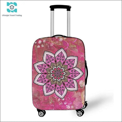 Mandala Datura Flower Luggage Covers - Lifestyle Travel Trading - 