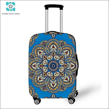 Mandala Datura Flower Luggage Covers - Lifestyle Travel Trading - 