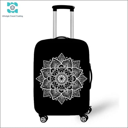 Mandala Datura Flower Luggage Covers - Lifestyle Travel Trading - 