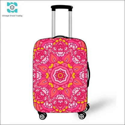 Mandala Datura Flower Luggage Covers - Lifestyle Travel Trading - 