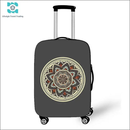 Mandala Datura Flower Luggage Covers - Lifestyle Travel Trading - 