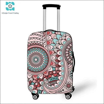 Mandala Datura Flower Luggage Covers - Lifestyle Travel Trading - 