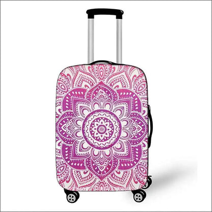 Mandala Datura Flower Luggage Covers - Lifestyle Travel Trading - 