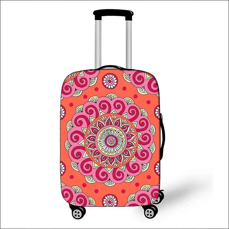 Mandala Datura Flower Luggage Covers - Lifestyle Travel Trading - 