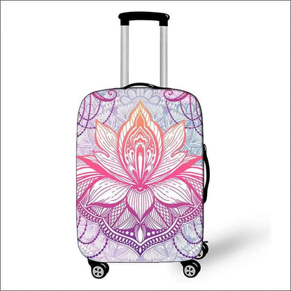 Mandala Datura Flower Luggage Covers - Lifestyle Travel Trading - 