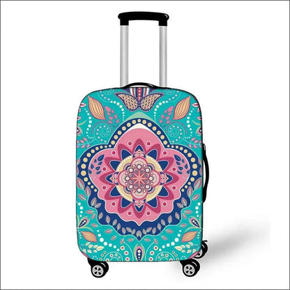 Mandala Datura Flower Luggage Covers - Lifestyle Travel Trading - 