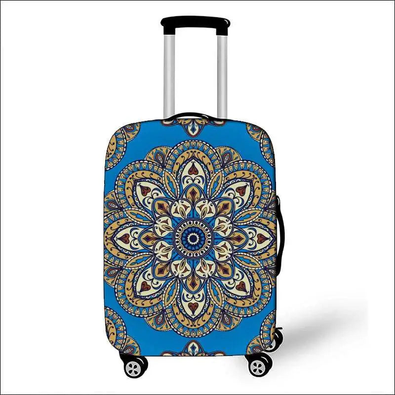 Mandala Datura Flower Luggage Covers - Lifestyle Travel Trading - 