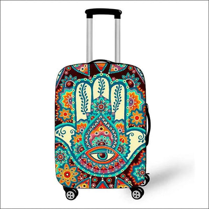 Mandala Datura Flower Luggage Covers - Lifestyle Travel Trading - 