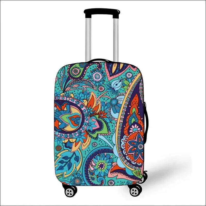 Mandala Datura Flower Luggage Covers - Lifestyle Travel Trading - 