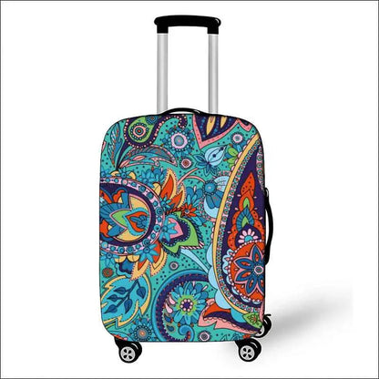 Mandala Datura Flower Luggage Covers - Lifestyle Travel Trading - 