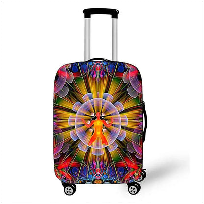 Mandala Datura Flower Luggage Covers - Lifestyle Travel Trading - 